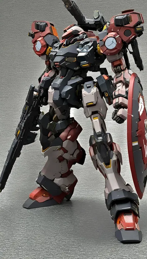 professional 3d model of (A-RRS:1.5),(science fiction:1),(a stylish mecha:1.6),(hawken:1.6),mecha armor,glowing eyes,(full body:1.2),mechanical parts,robot joints,(holding huge weapon:1.5),(huge mechanical shield:1.2),best quality,masterpiece,highly detailed,ultra-detailed,(huge mechanical weapon:1.3),(detailed weapon:1.2),(huge mechanical gun:1.2),<lora:srdxl_v2_7_5ux8:0.8>,<lora:srdxl_v2_7_5odx01-000001:0.3>,, octane render, highly detailed, volumetric, dramatic lighting