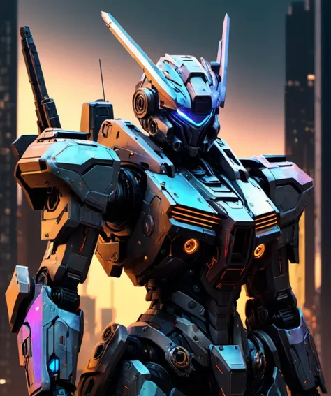 (avenue:1.2), (road:1.3), (cityscape:1.3), skycraper, buildings, rainbow, colorful, (sunset:1.1), badass pose,
armor, (girl in RRS:1.2), best quality, masterpiece, ultra-detailed, (girl in mecha robot:1.1), (ultra-detailed mecha armor), full armor, (very large size mecha:1.5), (city:1.5), glowing eyes, (full body:1.2), (mechanical parts:1), (robot joints:1), (military parts:1.5), (heroic parts:0.1), cable, (battle-ready:1.2),(powerful stance:1.3),(Detailed eye description:1.2),(huge mechanical weapon:1.2), (detailed weapon description:1.2), (holding weapon and weapon :1.5),(feet:1.3),
, <lora:srdxl_v1_5g:0.2>, more realistic photo of ~*~ , ,8k resolution, concept art, by Greg Rutkowski, Artgerm, by WLOP, by Alphonse Mucha, dynamic lighting, hyperdetailed, intricately detailed, Splash art, trending on Artstation, triadic colors, Unreal Engine 5, volumetric lighting, sinister by Greg Rutkowski, horror by Gustave Doré, pastel colors~*~, (masterpiece, best quality:1.5), high resolution face, Anti-Aliasing, FXAA, De-Noise, Post-Production, SFX, insanely detailed & intricate, hypermaximalist, elegant, ornate, hyper realistic, super detailed, noir coloration, serene, 16k resolution, full body, watercolor, oil pastel, abstract stylized illustration, cinematic light, approaching perfection, luminism, highly detailed, sharp focus, 8k,masterpiece,fine detail, simple block background,
Art by Peter Draws, Carne Griffiths and Wadim Kashin, Yoji Shinkawa, Brian Froud, John William Waterhouse,