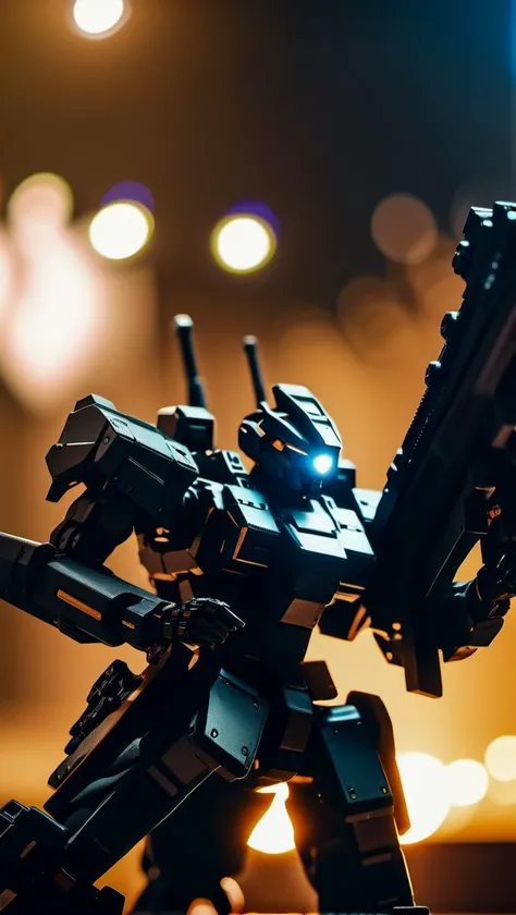 cinematic film still, (RRS:0.8), (holding huge weapon :1.3), mecha taking aim. shallow depth of field, vignette, highly detailed, high budget Hollywood , bokeh, cinemascope, moody, epic, gorgeous, film grain, grainy<lora:srdxl_v2k:0.4>