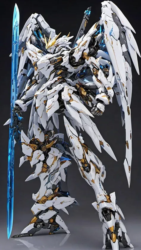 mecha robot, no humans,mecha armor,full armor, (grey silver color scheme:1.2),glowing blue eyes, city ,(full body:1.2),clenched hand,mecha musume, mechanical parts, robot joints,(huge shield:1.2),best quality, masterpiece, highly detailed, ultra-detailed,(dynamic pose:1.5),(powerful stance:1.3),(Detailed eye description:1.2),(huge mechanical weapon:1.3),(detailed armor description:1.2),(detailed shield description:1.2),(detailed weapon description:1.2),(huge mechanical gun:1.2),(holding gun sword weapon :1.3),(Mechanical Dragon:1.2),(more dragon:1.2)<lora:srdxl_v07ux2:0.8>
