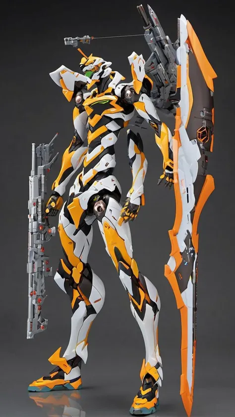 (evaunit:0.8), mecha robot, mecha armor, full armor, (grey silver color scheme:1.2),glowing blue eyes, city, (full body:1.2),clenched hand, (mechanical parts:1.2), (military parts:1.2),( heroic parts:1.2), robot joints, (huge shield:1.2),best quality, masterpiece, highly detailed, ultra-detailed,(battle-ready:1.2),(powerful stance:1.3),(Detailed eye description:1.2),(huge mechanical weapon:1.3),(detailed armor description:1.2),(detailed shield description:1.2),(detailed weapon description:1.2),(huge mechanical gun:1.2),(holding gun and weapon :1.3) <lora:srdxl_v07ux2:0.8>
