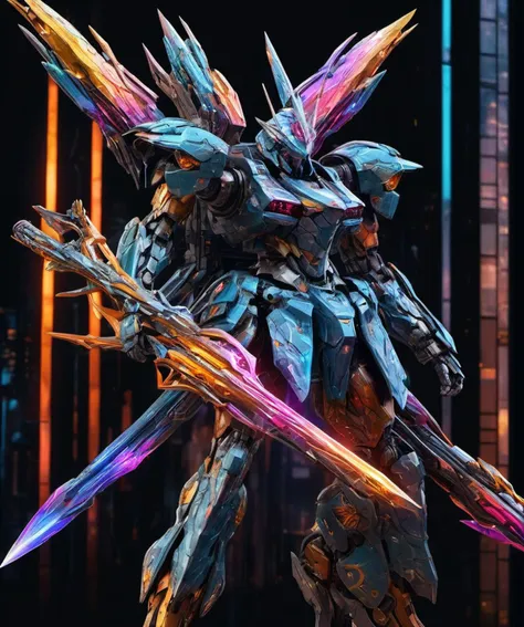 (avenue:1.2), (road:1.3), (cityscape:1.3), skycraper, buildings, rainbow, colorful, (sunset:1.1), badass pose,
armor, (girl in RRS:1.2), best quality, masterpiece, ultra-detailed, (girl in mecha robot:1.1), (ultra-detailed mecha armor), full armor, (very large size mecha:1.5), (city:1.5), glowing eyes, (full body:1.2), (mechanical parts:1), (robot joints:1), (military parts:1.5), (heroic parts:0.1), cable, (battle-ready:1.2),(powerful stance:1.3),(Detailed eye description:1.2),(huge mechanical weapon:1.2), (detailed weapon description:1.2), (holding weapon and weapon :1.5),
, <lora:srdxl_v1_5g:0.8>, more realistic photo of ~*~ , ,8k resolution, concept art, by Greg Rutkowski, Artgerm, by WLOP, by Alphonse Mucha, dynamic lighting, hyperdetailed, intricately detailed, Splash art, trending on Artstation, triadic colors, Unreal Engine 5, volumetric lighting, sinister by Greg Rutkowski, horror by Gustave Doré, pastel colors~*~, (masterpiece, best quality:1.5), high resolution face, Anti-Aliasing, FXAA, De-Noise, Post-Production, SFX, insanely detailed & intricate, hypermaximalist, elegant, ornate, hyper realistic, super detailed, noir coloration, serene, 16k resolution, full body, watercolor, oil pastel, abstract stylized illustration, cinematic light, approaching perfection, luminism, highly detailed, sharp focus, 8k,masterpiece,fine detail, simple block background,
Art by Peter Draws, Carne Griffiths and Wadim Kashin, Yoji Shinkawa, Brian Froud, John William Waterhouse,