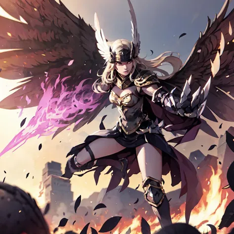 (masterpiece:1.2, best quality), Valkyrie_Randgris , destroying monsters, cinematic<lora:ValkyrieRandgris-000009:0.69>