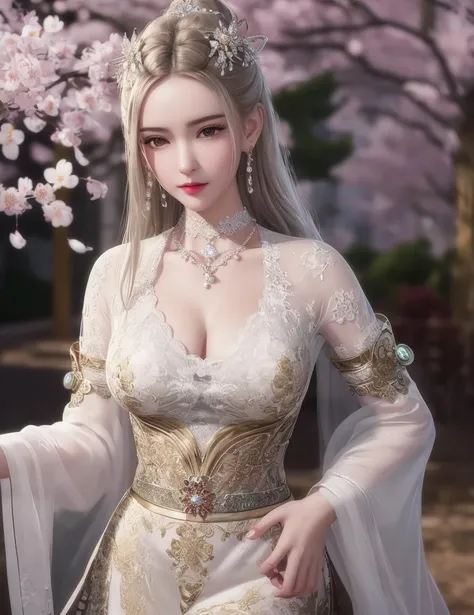 ultra realistic 8k cg, flawless, clean, masterpiece, professional artwork, famous artwork, cinematic lighting, cinematic bloom, perfect face, beautiful face, fantasy, dreamlike, unreal, science fiction, lace, lace trim, lace-trimmed legwear, luxury, jewelry, diamond, gold, pearl, gem, sapphire, ruby, emerald, intricate detail, delicate pattern, charming, alluring, seductive, erotic, enchanting, hair ornament, necklace, earrings, bracelet, armlet,halo,autumn,
(,1girl, pov,best quality, ) , (,1girl, solo, large breasts, looking at viewer, cherry blossoms, ) <lora:AnXue:0.6>