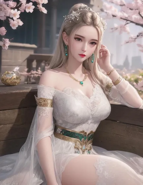 ultra realistic 8k cg, flawless, clean, masterpiece, professional artwork, famous artwork, cinematic lighting, cinematic bloom, perfect face, beautiful face, fantasy, dreamlike, unreal, science fiction, lace, lace trim, lace-trimmed legwear, luxury, jewelry, diamond, gold, pearl, gem, sapphire, ruby, emerald, intricate detail, delicate pattern, charming, alluring, seductive, erotic, enchanting, hair ornament, necklace, earrings, bracelet, armlet,halo,autumn,
(,1girl, pov,best quality, ) , (,1girl, solo, large breasts, looking at viewer, cherry blossoms, ) <lora:AnXue:0.6>