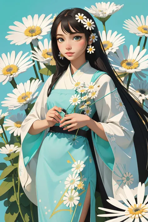 1girl, full of color, professional, Zen, behance HD, Pixabay, Soutache, most beautiful artwork in the world, Mint green power aura, lots of details, by GLaDOS, Elegant, pixiv, Ashcan School, Sharp Arcane Bohemian ([Train:Daisies:2]:1.3) , it is smooth, it is in a Star Wars setting, Ebru, contest winner, geometric patterns, beautiful, Duckcore, dripping with Mustard, artstation, Gouache Art, National Geographic, arthouse, Instax