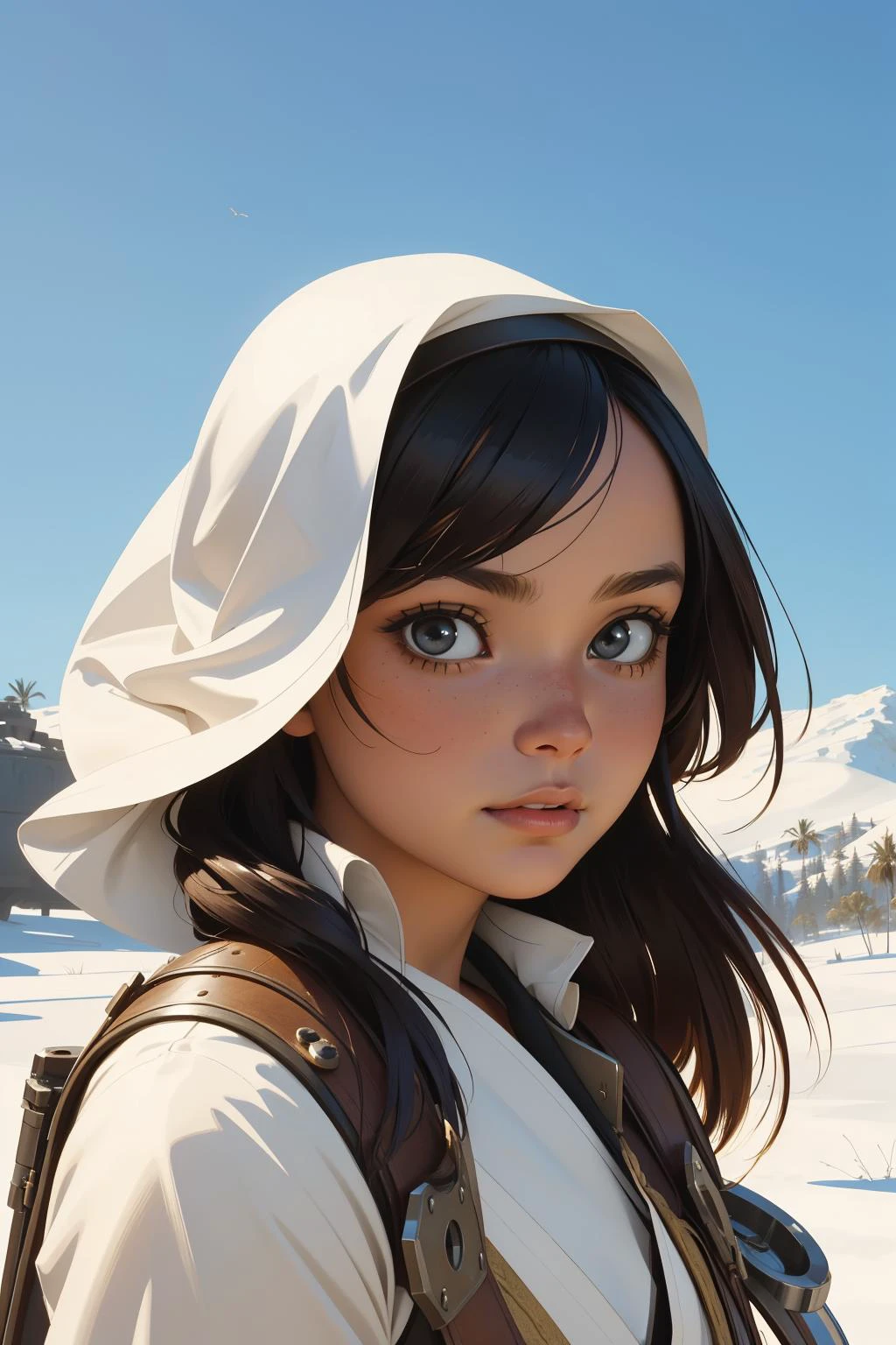 1girl, portrait of a [Persian:Fijian:9] Friar Izabella Miko, colourised, face portrait, epic, tragic, military art, fantasy, dieselpunk, hd shot, digital portrait, beautiful, artstation, comic style, by artgerm, guy denning, jakub rozalski, magali villeneuve and charlie bowater
