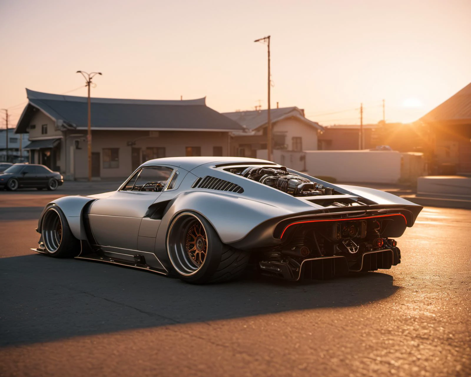 (intrincated details:1.2), (photorealistic), (masterpiece), (photography), cinematic lighting,
cyborg car, street, car, ground vehicle, motor vehicle, no humans, scenery, solo, vehicle focus, sunset
<lora:Drone_Cars_XL:1>