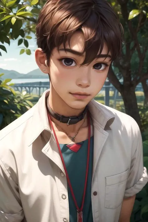masterpiece, best quality, , 1boy, solo, male focus, looking at viewer, upper body, , , realistic, <lora:natsuhiko_hyuuga:0.74>, natsuhiko_hyuuga, brown hair, brown eyes, , ,