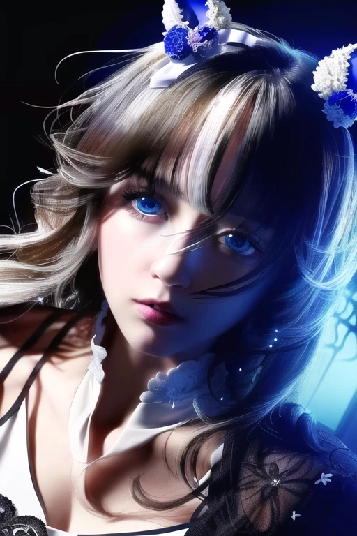((photorealistic)), HDR, ((cinematic still shot)), cinematic photography, hyperrealistic, extremely detailed, intricate details, masterpiece, best quality, original, dynamic posture, dynamic angle
<lora:wonderacute:0.8>, umamusume, 1girl, animal_ears, hair_ornament, blue eyes,