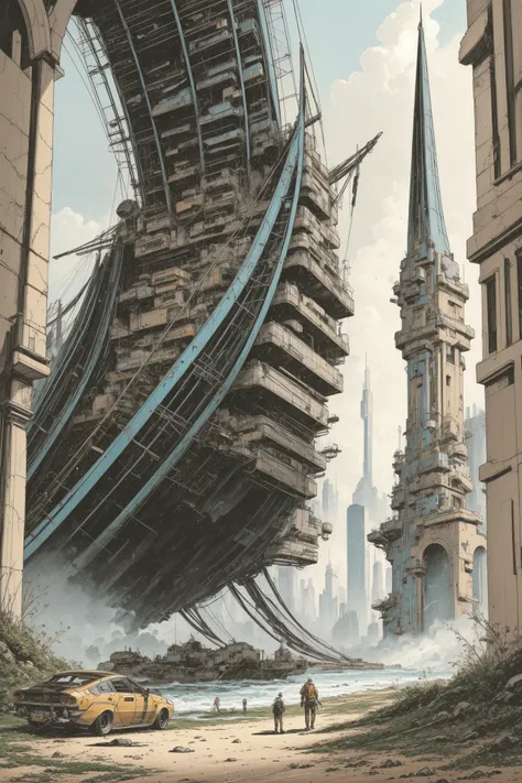 art by Geof Darrow, concept art, Cyberpunk spaceship, designed by Dolce & Gabbana, background is Engaging The Crystal Palace of King Oberon, Bokeh, hard light