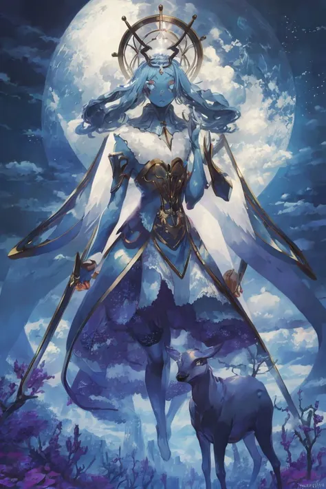<lora:Aliens-01:1> A mystical alien, giant form, shapeshifter, necromancer, android, body in pieces, magic halo, 4 arms:1.74, white background, High Details:1, ((No face:1.4))