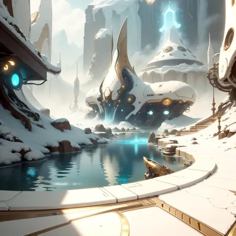 <lora:OrokinTech-20:0.8>, orokintech , scifi,  smooth , gold , 
hotspring , scenery