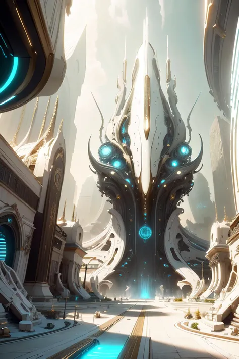 landscape,from_below,epic movie scenery,deep color,cityscape,skyscraper,fountain,orokintech,smooth,gold,scifi,magnificent_architecture,<lora:OrokinTech:1>,(cinematic look:1.3),soothing tones,insane details,hyperdetailed,soft cinematic light,exposure blend,hdr,