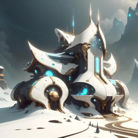 <lora:OrokinTech-20:0.9>, orokintech , scifi, smooth , gold ,
house on a hill
