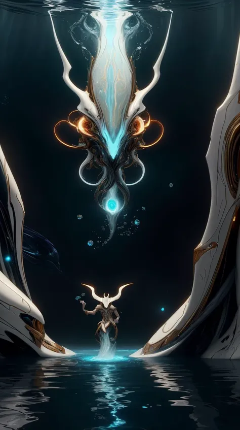 RAW Photo of orokintech Style-GravityMagic, solo, half shot, looking at viewer, detailed background, detailed face, (high fantasy medieval theme:1.1), (glowing eyes:1.05), water sorcerer, surrounded by swirling water, <lora:waterVFX:0.4> whirlwind of water, fantasy hydromancer clothes, walking, floating particles, smiling, magical dynamic, water, vapor, ocean in background, backlighting, ethereal atmosphere,, smooth, Orange, scifi <lora:OrokinTech-20:1><lora:add_detail:0.6> <lora:LowRa:0.2>, (Masterpiece:1.3) (best quality:1.2) (high quality:1.1), 80mm raw,beautiful colors,fine details,film lighting,high detailed,depth of field,surreal,unreal engine,deviantart masterpiece,artstation