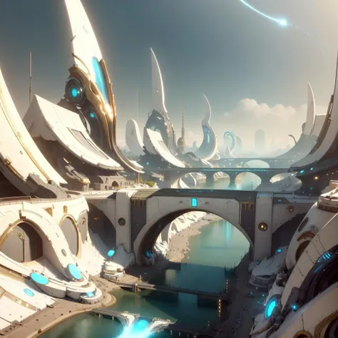 <lora:OrokinTech-20:0.9>, orokintech , scifi, smooth , gold ,
city, bridge, river