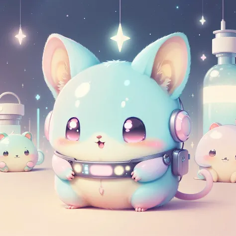 <lora:KawaiiTech-20:1>, kawaiitech,pastel color, kawaii, cute colors ,scifi,
hamster,