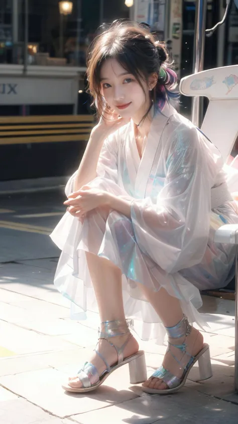 highest detail,aesthetic,subsurface scattering,looking at viewer,Low Angle,
iridescence,1girl,full body,light smile,charming,20yo,A-line haircut.Antenna hair,colorful Bag: A holographic clutch with an iridescent finish.,Kimono,Swimming,
<lora:liuli3-000005_0.5_EXCEPTFACE+liuli2_0.3:1>,
<lora:GoodHands-vanilla:1>,<lora:add_detail:1>,<lora:Better light:1>,