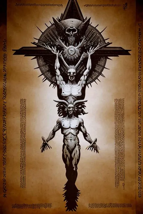 (Necronomicon Sketch:1.1),a archangel holding a skull and a bible \(object\) in hands , bible black,multiple seven-pointed stars \(symbol\) on top, the Great ultimate on back,fire,blood,by atbgams,<lora:Necronomicon-10:0.9>, Mysterious atmosphere, terrifying atmosphere,
(masterpiece,best quality,official art,extremely detailed CG unity 8k wallpaper:1.4),super fine illustration,highly detailed,very detailed background,highly detailed background,gorgeous nature refined rendering,contour deepening,professional artwork, famous artwork,Vivid Colors,clarity,
film grain,phisically-based render,sharp focus,dslr,raytracing,best bloom,cinematic lighting,cinematic postprocessing,cinematic composition,cinematic bloom,cinematic shadow,depth of field,realistic,extremely intricate,dramatic shadows,visually striking,strong sense of atmosphere,rule of thirds,
gorgeous queen, royal, divine, goddess, godlike, fantasy,
Canon EOS 1DX mark II and ZEISS Planar 85 mm Lens and Aperture F/1.2 and Shutter speed 1/1000s and ISO 100,by atbgams,