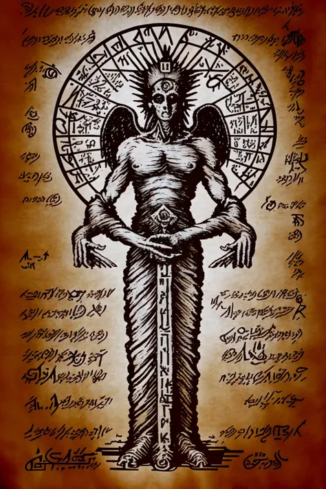 (Necronomicon Sketch:1.1),a (archangel:1.2) is praying and holding a skull and a bible \(object\) in hands ,bible black,multiple seven-pointed stars \(symbol\) on top, the Great ultimate on back,lots of (Babylonian script:1.2), (cuneiform:1.2),(runes:1.2),(sanskrit:1.2),fire,blood,Magic Circle,<lora:Necronomicon-10:0.9>, Mysterious atmosphere, terrifying atmosphere,
(masterpiece,best quality,official art,extremely detailed CG unity 8k wallpaper:1.4),super fine illustration,highly detailed,very detailed background,highly detailed background,gorgeous nature refined rendering,contour deepening,professional artwork, famous artwork,Vivid Colors,clarity,
film grain,phisically-based render,sharp focus,dslr,raytracing,best bloom,cinematic lighting,cinematic postprocessing,cinematic composition,cinematic bloom,cinematic shadow,depth of field,realistic,extremely intricate,dramatic shadows,visually striking,strong sense of atmosphere,rule of thirds,
gorgeous queen, royal, divine, goddess, godlike, fantasy,
Canon EOS 1DX mark II and ZEISS Planar 85 mm Lens and Aperture F/1.2 and Shutter speed 1/1000s and ISO 100,by atbgams,