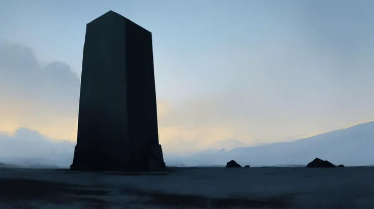 black dark colorful abstract monolith  serenity , absurdres
AND black darkness completely empty