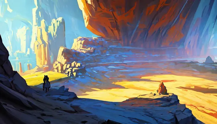 Conceptart,Concept Art,SamWho,mksks style, species,overlooking chasm