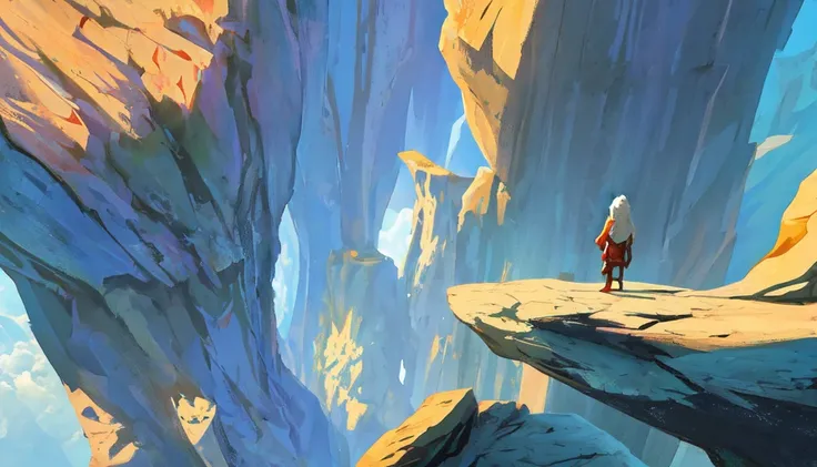 Conceptart,Concept Art,SamWho,mksks style, species,overlooking chasm