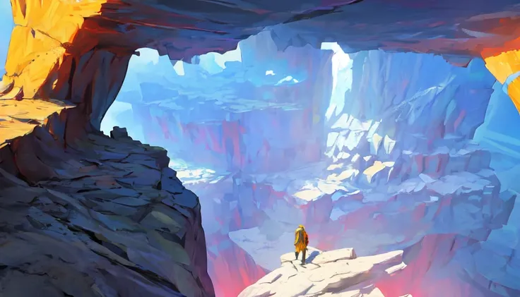 Conceptart,Concept Art,SamWho,mksks style, species,overlooking chasm
