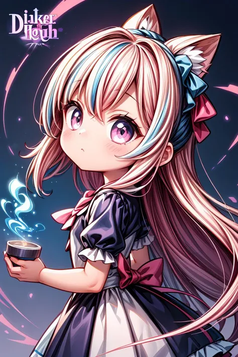 EarthKawaii,(multicolored_eyes,multicolored_backgroud:1.3),masterpiece,professional_artwork,(cover,album_art,extremely_high_quality_artwork:1.3),best_quality,(purple and blue and pink theme:1.3),1girl,solo,long_hair,from_side,kawaii,cute,closed_mouth,((Breathtaking)), ((Masterpiece)), ((Intricate)), ((Astounding)), ((Enchanting)), ((Detailed)), anime, Game-like Mechanics, Fantasy, Overpowered Protagonist, color splash, Color accent, Selective color, Color highlight, neon light, Neon illumination, Glowing light, Electrifying light, 80mm, Portrait lens, Medium telephoto, Flattering focal length