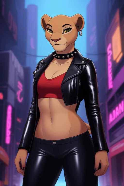 score_9, score_8_up, score_7_up, source_anime, cheetah, cheetah, animal ears, green eyes, furry, furry female, outdoors, night, cityscape, moon, bent over, smile, cowboy shot, looking at viewer, solo, dutch angle,
