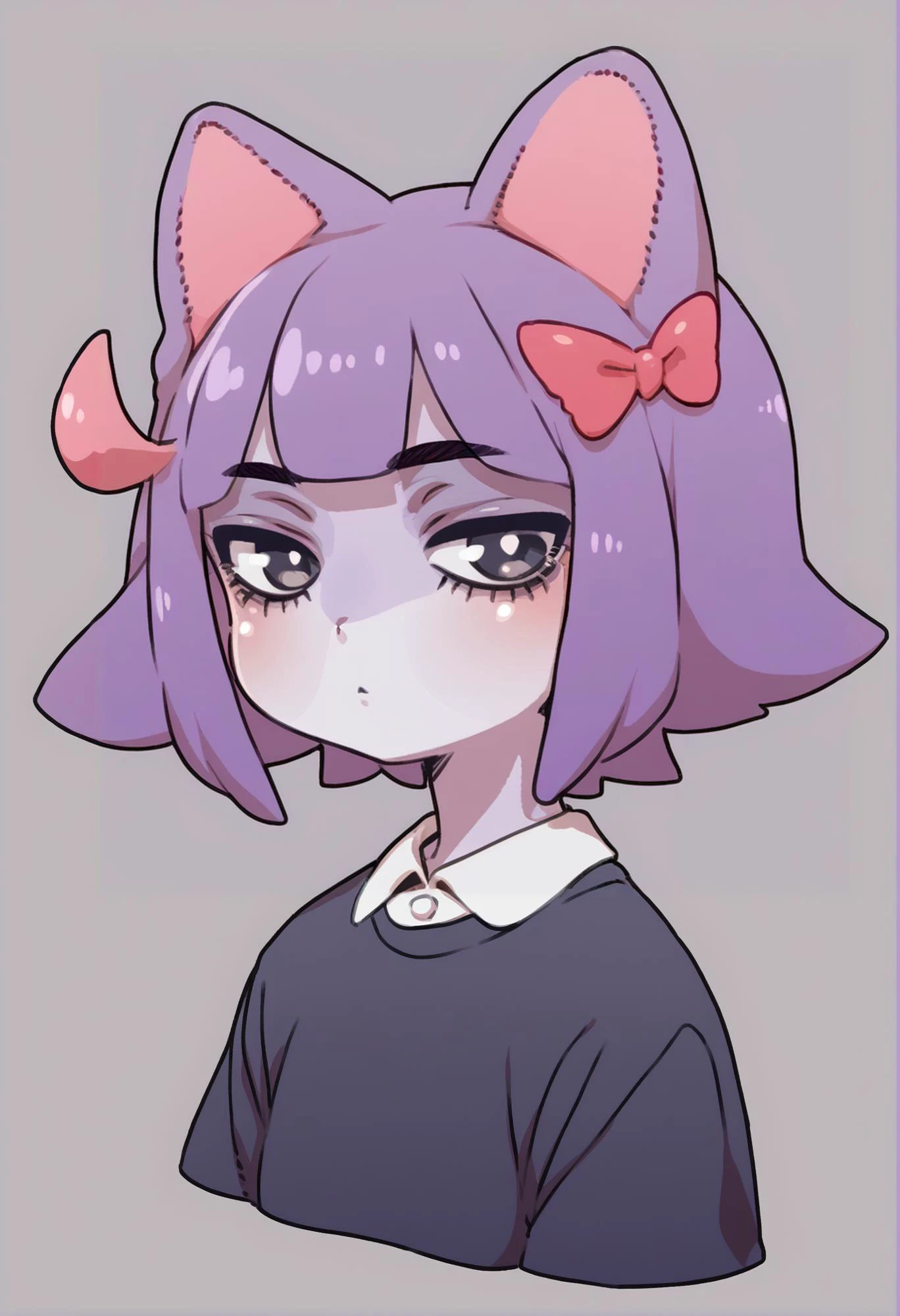 score_9, score_8_up, score_7_up,
by nezumi \(artist\),
masunya, masyunya (vkontakte), masyunya /(vkontakte/), cat ears, purple skin color, hair bow, (purple hair color:1.1), <lora:masunya-masyunya_ponyXL_v1:0.8>
<lora:PDXL_artist_tags_v2_big:1>