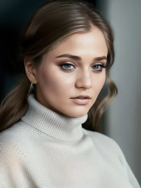 Rita768 , close up portrait, turtleneck, detailed eyes, photography, trending on artstation, sharp focus, studio photo, intricate details, highly detailed, by greg rutkowski      <lora:Rita768-000300:0.7>