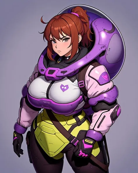 Dead Space, Dead Space RIG, Dead Space Engineers Armor, Red and black armor colors, Dead Space Plasma Cutter, (((snake))), short, medium breasts, girl, orange eyes, long Beautiful soft pink hair with soft blue highlights in hair, soft brown white body, Fluffy, furry, Beautiful, Adorable, One, 1 girl, high-tech collar, high-tech armor, high-tech weapons, bbw, Female, One, perspective front view, Huge ass, blushing, CHUBBY, Big breasts, tranquility, paws, low angle, Holding the chest, large areolas, soft smile, long curly, lush, voluptuous, thick