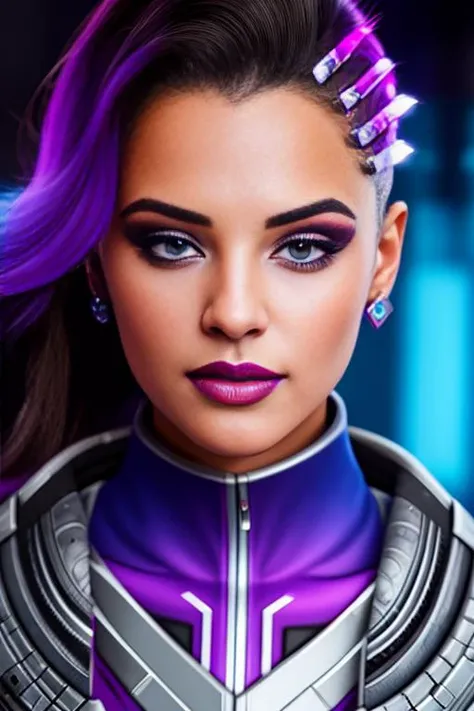 photo of mad 22yo <lora:sombraLast:0.85> sombra, lipstick,  jewelry, stud earrings, makeup, mascara, eyeshadow, eyeliner, nail polish, petite supermodel, perfect body proportions BREAK (dynamic posing, cinematic composition) BREAK  ((photorealistic), realistic face), medium breasts, beautifully detailed woman, realistic face, detailed mouth, extremely detailed eyes_and_face, beautiful attractive face, beautiful detailed eyes, (photorealistic), pronounced feminine feature, matte eyeshadow, eyelashes, eyeliner, perfect thin body, smooth skin, dynamic posing, toned body, flat belly, BREAK  color HD photo, cosmic nebulae, (full-body shot, high quality photo, masterpiece), HDR, 8K resolution, analogue RAW DSLR, best quality, absurdres, vivid vibrant colors, skin pores, intricate detail, (intricately detailed face_and_eyes), realistic human hands, sophisticated detail, (realistic lighting, sharp focus), centerfold, bokeh, official art, 8k wallpaper, ultra high res, professional photography