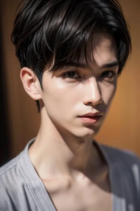 ((masterpiece)),((bestquality)),8k,high detailed,ultra-detailed,photography,award winning,documentary,Original Photo,Realisticity,(Radom simple color background:1.35),1boy,(((solo male))),(((Solo;1.41))),slim Asian boy,adult male,male focus,solo,handsome face,real skin texture,well-proportioned hands,think eyebrow,medium full shot,((different face features for each pictures:1.45)),((different boy for each picture:1.45)),(((topless male))),([Uniform lighting|Firelight|cold light|Three-point lighting]),portrait,Happy Birthday,Parted Lips,Jockstrap,((Stubble)),<lora:add_detail:0.75>,<lora:muscle_slider_v1:-0.4>,<lora:weight_slider_v2:-0.4>,Facing Away,Buzz Cut Haircut,looking down,[princess carry|locked arms|Railing],