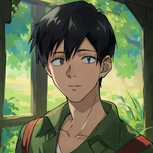 ((masterpiece)),((bestquality)),8k,high detailed,ultra-detailed, 1boy, <lora:Mukohda_Lora:1>,Naturalistic lighting, manga, portrait,