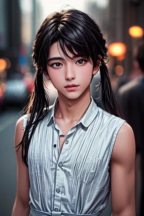 ((masterpiece)),((bestquality)),8k,high detailed,ultra-detailed, depth of field, (1girl:1.4), female focus, solo, Random emotion Expression, Stylish Pose, cinematic lighting, <lora:muscle_slider_v1:-0.3> ,<lora:weight_slider_v2:-0.4>,(random different handsome male's face:1.1),(Random Hairstyle:1.2),(medium full shot:1.2), <lora:add_detail:1>,