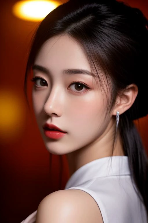 (masterpiece:1.41),(Hyper quality:1.41),(sharp:1.41),photography,ultra-realistic,4k epic detailed photograph,1girl,slim asian female,Embarrass,undercut with Tattoos,solo,cheongsam,coat,earrings,black eyes,aqua eyes,black hair,eyeliner,eyelash,lipstick,makeup,High-definition,(realistic skin:1.1),(pores:1.21),(high detailed skin:1.21),(looking at viewer:1.411),complex detail,Cinema,stoic cinematic 4k epic detailed,shot on kodak detailed,hbo,dark moody,cinematic lighting,<lora:LCM-SD1.5:1>,,