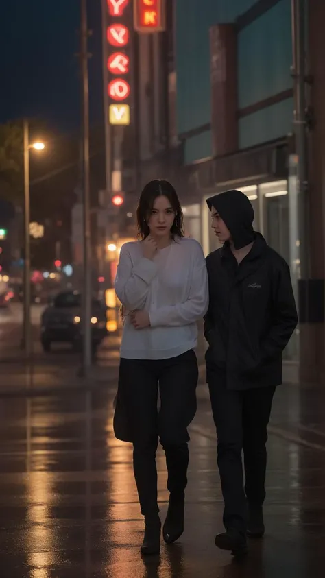 ((best quality)),8k,high detailed,ultra-detailed,midnight ambiance,Big Ben chimes,solitary figure under streetlamp,torrential rain,high heels standing out,sorrowful yet elegant pose,elusive identity,struggling to find self,flickering streetlights,air of menace,chaos,silhouette reflecting internal turmoil,profound heartache,elegant persistence,repeated sighs,self-reflection,societal roles,personal daily masks,price of love,lost souls,desire for belonging,night wanderer,seeking comfort,Whiskey warmth,Bossa Nova rhythm,nighttime ballroom,escapism,music and alcohol solace,full body shot,(dark moody lighting:1.1),(wet reflective surfaces:1.1),(detailed close-up of raindrops on surfaces:1.1),(flash of neon signs:1.2),(Cityscape as backdrop:1.1),(shadowy figures in the background:0.9),Solo performance in an urban setting,An array of expressions conveying desolation,Detailed texture of a rain-soaked garment,Emphasis on the contrast between light and darkness,Implied narrative of searching for home or wandering aimlessly,The physical stance of resilience in adversity,The abstraction of losing oneself or direction,Visual metaphor for societal expectations,Intertwining of personal and public personas,Reflection on the sacrifices made for love,Portrayal of loneliness among the crowd,Rain-splattered window showing the outside world,Whiskey glass with intricate details reflecting light,Intimate focus on character amidst expansive isolation,Elements indicating a yearning for genuine connection,Representation of the struggle between identity and anonymity,Brushstrokes suggesting movement through space and time,Composition that balances between visibility and obscurity,Capturing the moment just before or after decisive action,The depth of solitude amidst an otherwise lively ambiance,
