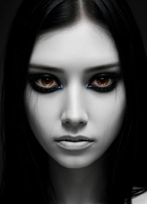 <lora:Kayako Saeki_k2y4k0:1>k2y4k0, horror, goth,, professional head shot, perfect eyes, highly detailed beautiful expressive eyes, detailed eyes, straight hair, evil smile, very pale, good atmosphere. large depth of field, deep depth of field, , (8k, RAW photo, best quality, depth of field, ultra high res:1.2), intricate, photorealistic, masterpiece, ultra-detailed), crisp, vivid lighting