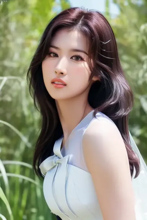 black hair, <lora:twiceSanaV1:1>,Sana,(close-up photo:1.3),(pov:1.1),korean, woman, complex 3d render ultra detailed, portrait of beautiful woman,, moody portrait, striking features, beauty, intricate details, dramatic composition, tension, contrast, texture, realism, high-quality rendering, stunning art, high quality, film grain, Fujifilm XT3,swirly bokeh,(realistic, photo-realistic:1.4),RAW photo,physically-based rendering,(looking at viewer:1.4),(8k, best quality, masterpiece:1.2),(full body shot:1.1),octane render,extremely detailed CG, unity 8k wallpaper,(studio soft light, rim light,in forest,sunlight:1.2),standing,(a girl is wearing wedding dress:1.5),hyper realistic detail shiny skin,ultra detailed,(ultra realistic:1.5),(intricate:1.2),(photorealistic:1.4),1girl,(skinny:1.3),detailed background