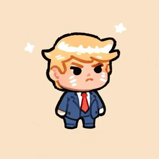 <lora:qlieexl:1>,full body,\(qline\),chibi,trump,