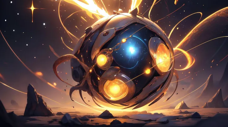 (masterpiece, best quality, fullscreen), [(full body:1.0)::0.1] portrait (photo of an microscopic [Alien::0.2] [magical being:creature:0.2]:1.2), <lora:EYES Solid-10:0.5> solid eyes, colored sclera, (bioluminescent glowing Braided skin:1.3), (Winged:0), (Sculpted Quadriceps:0.5), (Modern Anthropomorphic body with Feline head and with two Tentacle:1.1), (Barium and Promethium atoms Drifting all around the creature:1.4), (Celestial Alignment, Arms raised to the heavens, invoking cosmic energies:1), (Surprise expression), (background in the quantum world with GPU Particle Systems and Glimmering lights:1.1), ([Quantum Lights|Glowing Runes]), (Gleaming atmosphere:1.5), <lora:EFFECT ElementalMagicAIv2:0.2> lightningmagicai, <lora:EFFECT neurocore:0.1>, <lora:EFFECT elePowerPlant:0.4 electricity, <lora:MONSTER ral-zhibi-sd15:0.1> zhibi, , (look at the viewer:1), ,<lora:EFFECT Unleashed_V1.5_prunned:0.3>, <lora:LIGHT NOISEOFFSET_V2_BY_STABLE_YOGI:0.2> low key, <lora:QUALITY PotatEnhancer_V1_6:0.5>, <lora:QUALITY kkw-better-v1.0a:0.6>, (Full body Shot, Shallow Focus Shot, Low Angle Shot:[1.2:0.5:0.1]), heavily detailed, , , (sharp focus), , (no humans), remely detailed face, Beautiful face, detailed eyes, fantasy art, in the style of Artgerm, illustration, epic, fantasy, intricate, hyper detailed, artstation, concept art, smooth, sharp focus, ray tracing, vibrant, photorealistic