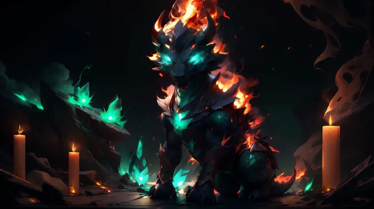 (masterpiece, best quality, fullscreen), [(full body:1.4)::0.5] portrait (photo of a small Meticulous fire [magical being:elemental:0.2]:1.4), <lora:EYES DemonicEyes:0.5>, (Playful:1.2), (Captivating skin fire etheral aura:1.5), (Fire Manipulation (creating and controlling flames)), (Golem body shape:1.2), (Blank head:0.9), (Bull Horns:1.2), <lora:EFFECT ElementsV2.safetensors:0.3> (elemental, monster, made of fire:1.2), <lora:EFFECT r1ge - AnimeRage:0.5> (r1ge:1.1), <lora:MONSTER Dragons-05.safetensors:0.4> (Western Fantasy Dragon, glistening scales, DragConcept:.1.2), <lora:EFFECT WorldofFire:0.3> worldoffire, red fire, blazing heat, dissipating vapours, flickering flames, inferno, <lora:BACKGROUND RealmsOfFire-10.safetensors:0.4> (ReFi:1),(High-Key Lighting), (Emerald Green Candlelight lighting:1.4), , , (look at the viewer:1.3), <lora:SLIDER weight_slider_v2:-0.5>, (Full body Shot, Shallow Focus Shot, Low Angle Shot:[1.2:0.5:0.1]), <lora:LIGHT nLoRA:0.4> dark theme, <lora:LIGHT neon ç»ªå¿-åªå½± curvy:0.5> curvy, silhouette, <lora:QUALITY PotatEnhancer_V1_6:0.5>, <lora:BACKGROUND booscapes_v2:0.2>, heavily detailed, whimsical, haunting, , (sharp focus), , <lora:BUILDING German_architecture_last:0.6>, (no humans), (embedding:VIEW_Style-BlurFore), tremely moody lighting, 8K, octane render, detailed, trending on artstation, p.A highly detailed matte painting of an empty street with lush flora, a fantasy digital painting, HDR, trending on Artstation, highly detailed, matte painting, by Jesper Ejsing, by RHADS, Makoto Shinkai and Lois van baarle, ilya kuvshinov, rossdraws