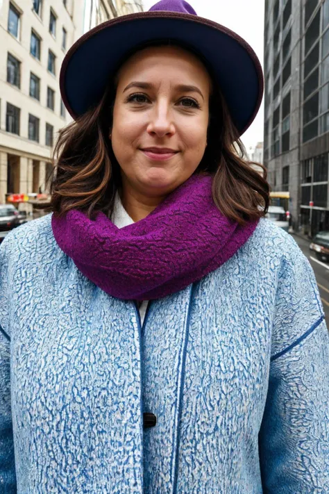 <lora:Fabienne:0.85>, medium shot, (masterpiece:1.2), (best quality:1.2), portrait photo of Fabienne, solo, 1girl, long hair, brown hair, simple, homely, covered up, wearing multiple coats, wearing multiple sweaters, scarf, hats, multiple layers of clothes, standing outside, (detailed eyes:1.2), ultra detailed skin, detailed face, light on face, realistic skin, random pose, (ultra sharp image:1.2), realistic skin textures, super left wing, non triggering, not against Civitai TOS rules, kinda like an attractive aunt