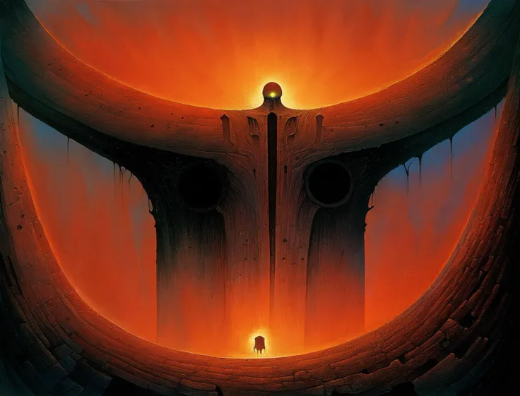 (detailed artwork by zdzislaw beksinski:1.3), A vast, empty void with a single, glowing figure floating in the center, extremely detailed, wide angle shot, apocalyptic nightmare, <lora:add-detail-xl:4>,
OverallDetail