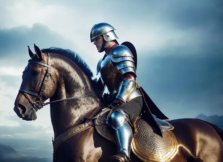 photo of a medieval war majestichorse wearing heavy battle armor, (charging in the battlefield), epic (photo, studio lighting, hard light, sony a7, 50 mm, hyperrealistic, big depth of field, mate skin, pores, wrinkles, concept art, colors, hyperdetailed, hyperrealistic) <lora:locon_majestichorse_v1_from_v1_64_32:1> <lora:epiNoiseoffset_v2:1> , (epic armor)