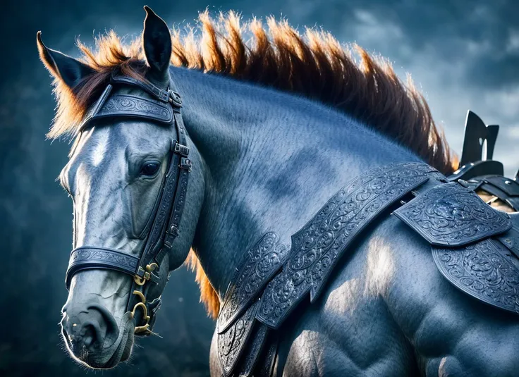 photo of a majestichorse wearing battle armor, masculine, epic (photo, studio lighting, hard light, sony a7, 50 mm, hyperrealistic, big depth of field, mate skin, pores, wrinkles, concept art, colors, hyperdetailed, hyperrealistic) <lora:locon_majestichorse_v1_from_v1_64_32:1> <lora:epiNoiseoffset_v2:1>