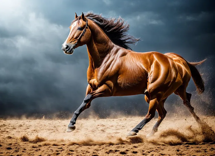 photo of a majestichorse running, masculine, epic (photo, studio lighting, hard light, sony a7, 50 mm, hyperrealistic, big depth of field, mate skin, pores, wrinkles, concept art, colors, hyperdetailed, hyperrealistic) <lora:locon_majestichorse_v1_from_v1_64_32:1>
